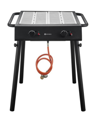 Xantos Black Grill gazowy, HENDI, czarny, 9,5kW, 770x710x(H)870mm Wariant podstawowy